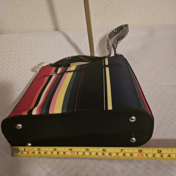 Striped Multicolor Shoulder Bag - Picture 10 of 11